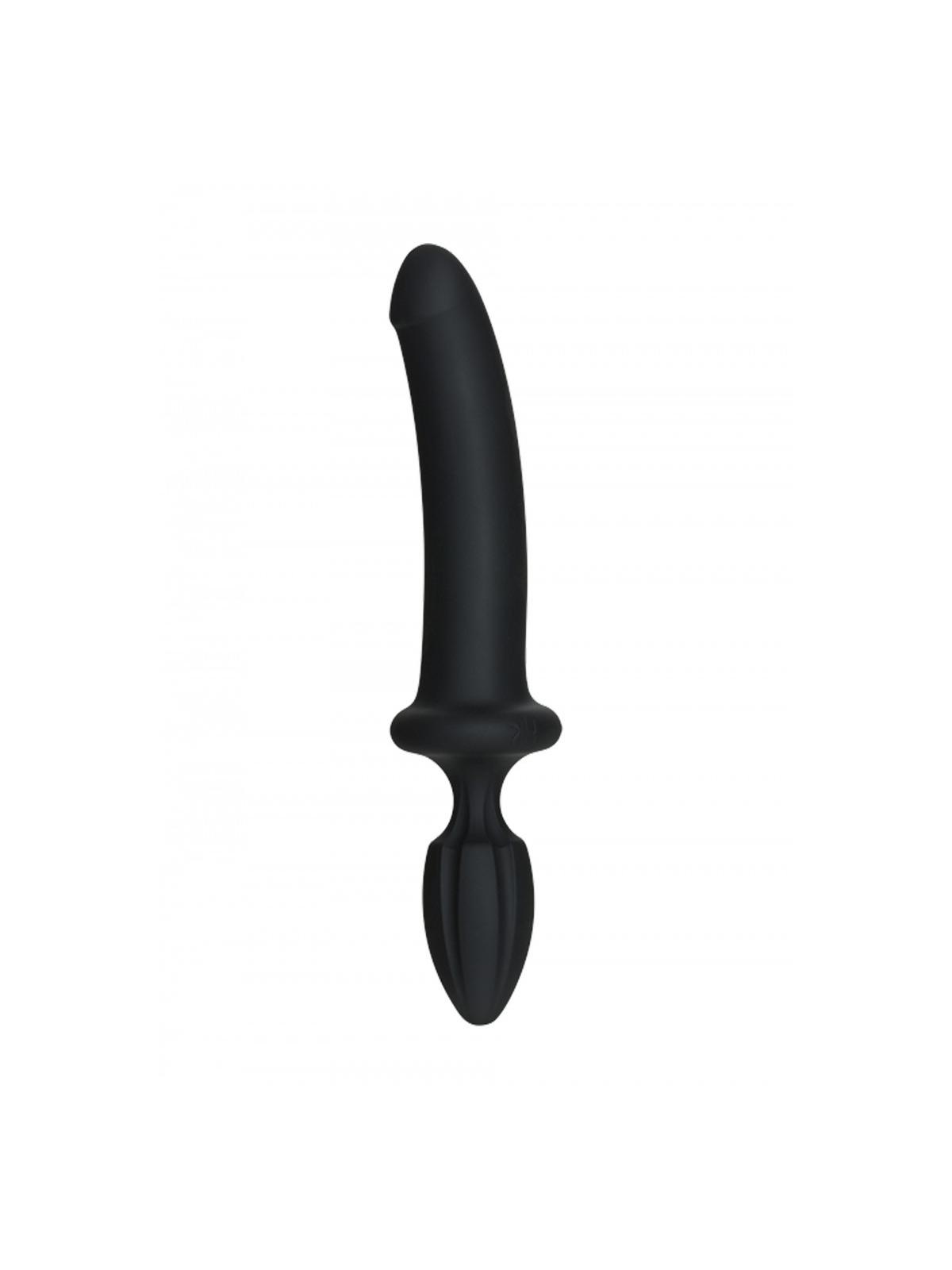 fallo doppio realistico e plug vaginale anale in silicone dildo butt nero fuck 10