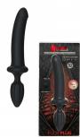 fallo doppio realistico e plug vaginale anale in silicone dildo butt nero fuck 10