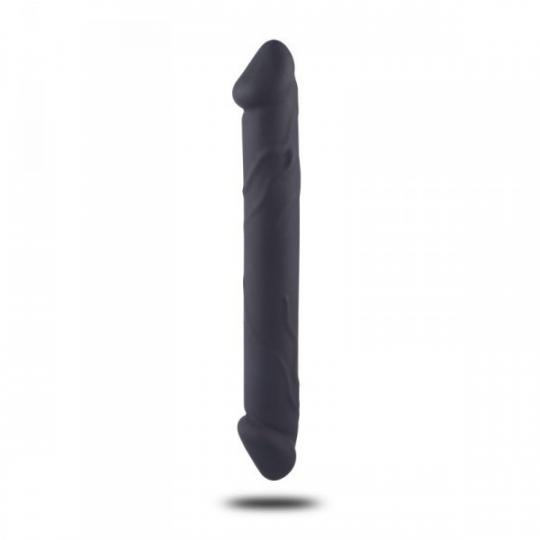 fallo doppio in silicone dildo realistico vaginale anale in silicone nero the cock db sex toys