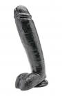 Fallo Maxi grande dildo nero con ventosa 10 con testicoli the cock