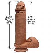 Fallo dildo realistico the D 8 caramel perfect d