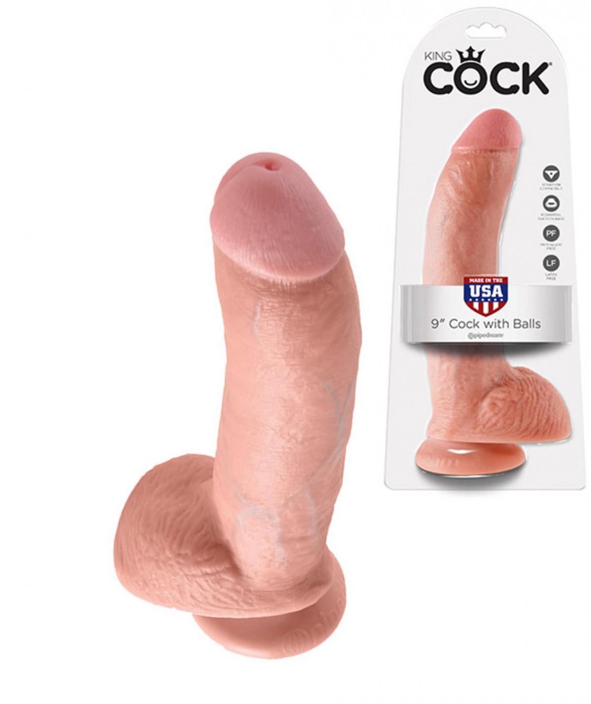 Fallo dildo realistico con ventosa king cock 9 with balls flesh