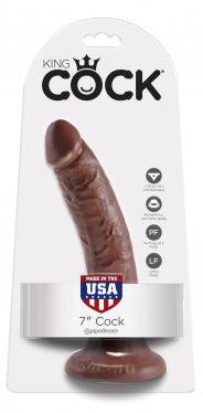 Fallo Realistico dildo king Cock Vaginale anale con ventosa 7 brown