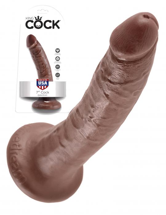 Fallo Realistico dildo king Cock Vaginale anale con ventosa 7 brown