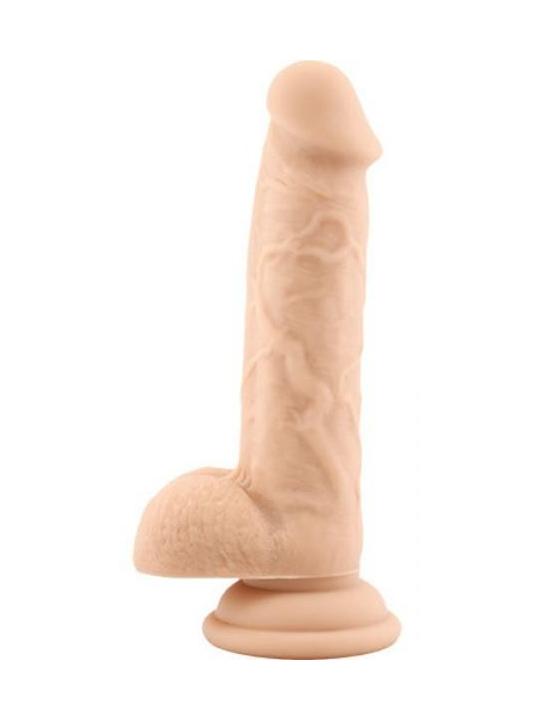 Fallo realistico dildo vaginale con ventosa e testicoli safe rod large flesh 7