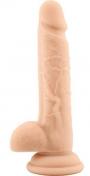 Fallo realistico dildo vaginale con ventosa e testicoli in silicone rod slim flesh 7