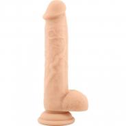 Fallo realistico dildo vaginale con ventosa e testicoli in silicone Brush safe flesh 8