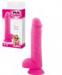 Dildo Fallo realistico Vaginale con testicoli  ventosa in silicone brush Pink 7,5