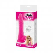 Dildo Fallo realistico Vaginale con testicoli  ventosa in silicone stocky long Pink 9,5