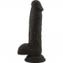 Fallo realistico nero dildo vaginale in silicone con ventosa Rod Large Black