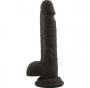 Fallo realistico nero dildo vaginale in silicone con ventosa Rod Slim Black 7,5