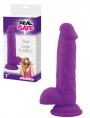 Realistico dildo fallo Vaginale con testicoli ventosa in silicone rod Large purple