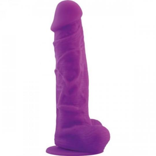 Realistico Dildo Fallo Vaginale Grande maxi con ventosa in silicone big Arm Purple 11