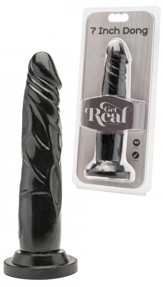 Fallo con ventosa realistico dildo vaginale nero cock 7