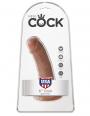 Fallo con ventosa dildo realistico vaginale king cock 6 tan