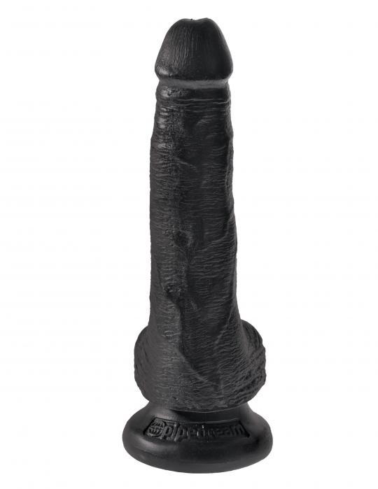 Fallo nero king cock dildo realistico vaginale con testicoli 6 cock