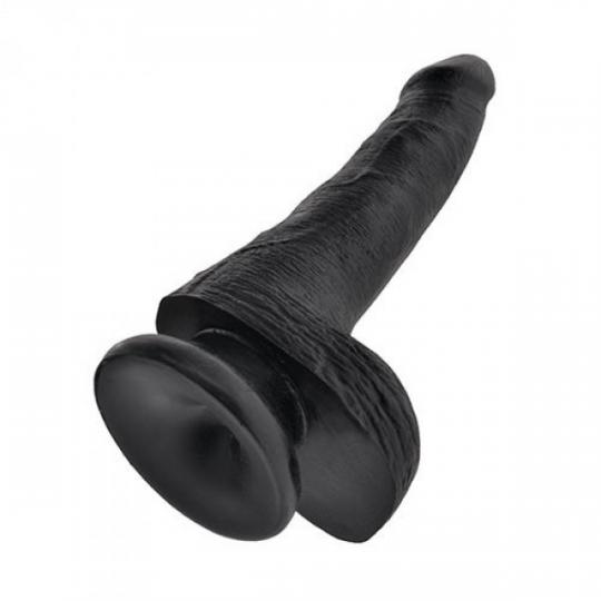 Fallo nero king cock dildo realistico vaginale con testicoli 6 cock