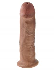 Fallo dildo realistico pene finto vaginale con ventosa king cock 10 tan