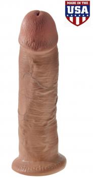 Fallo dildo realistico pene finto vaginale con ventosa king cock 10 tan