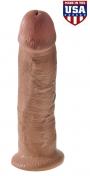 Fallo dildo realistico pene finto vaginale con ventosa king cock 10 tan