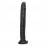 fallo realistico vaginale anale con ventosa dildo nero maxi slim cock