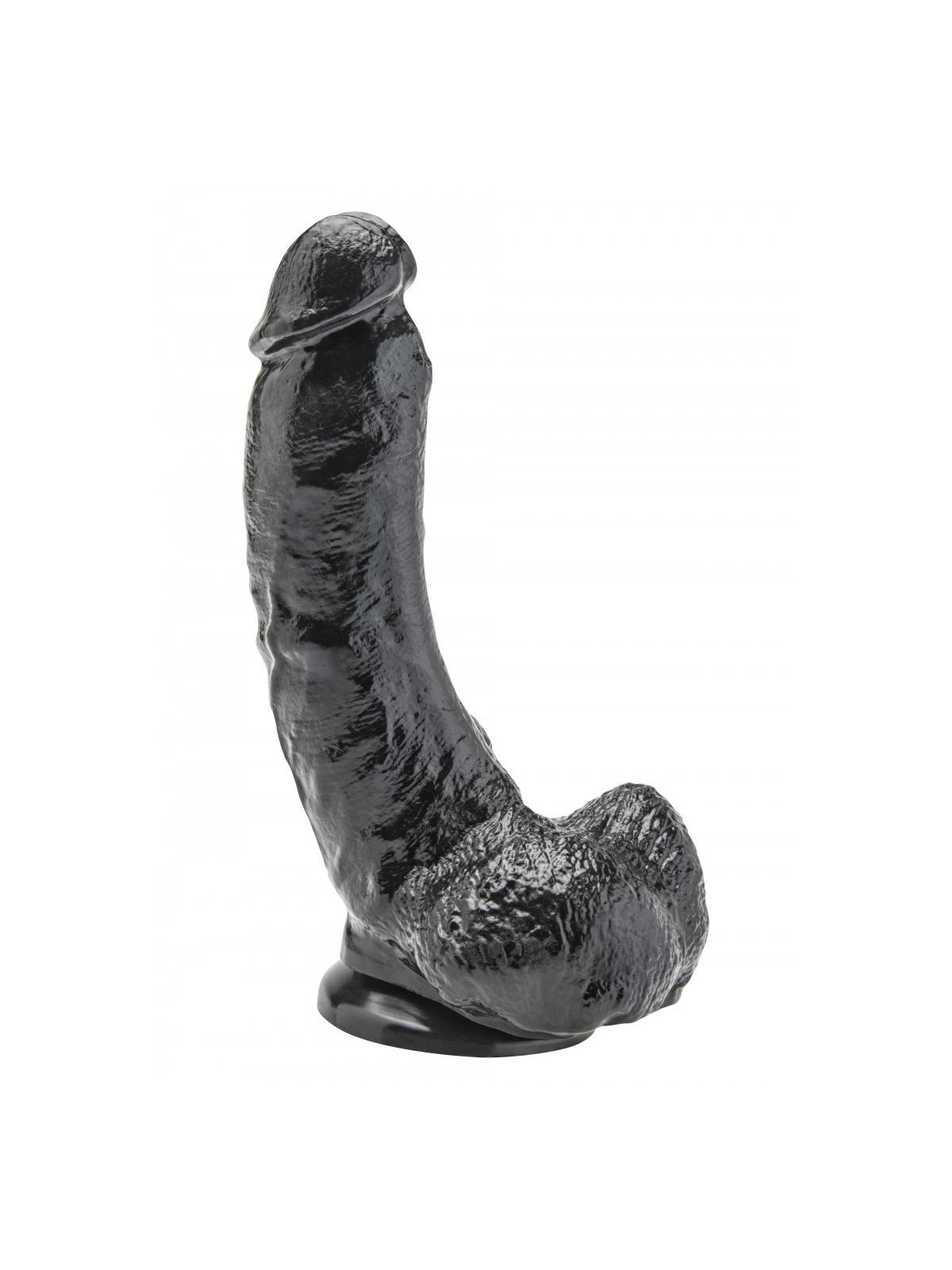 Fallo realistico nero con ventosa dildo black morbido sex toys big 23 cm get real