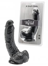 Fallo realistico nero con ventosa dildo black morbido sex toys big 23 cm get real