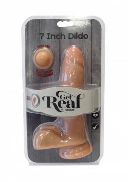 Fallo dildo anale realistico con testicoli e ventosa sex toys donna