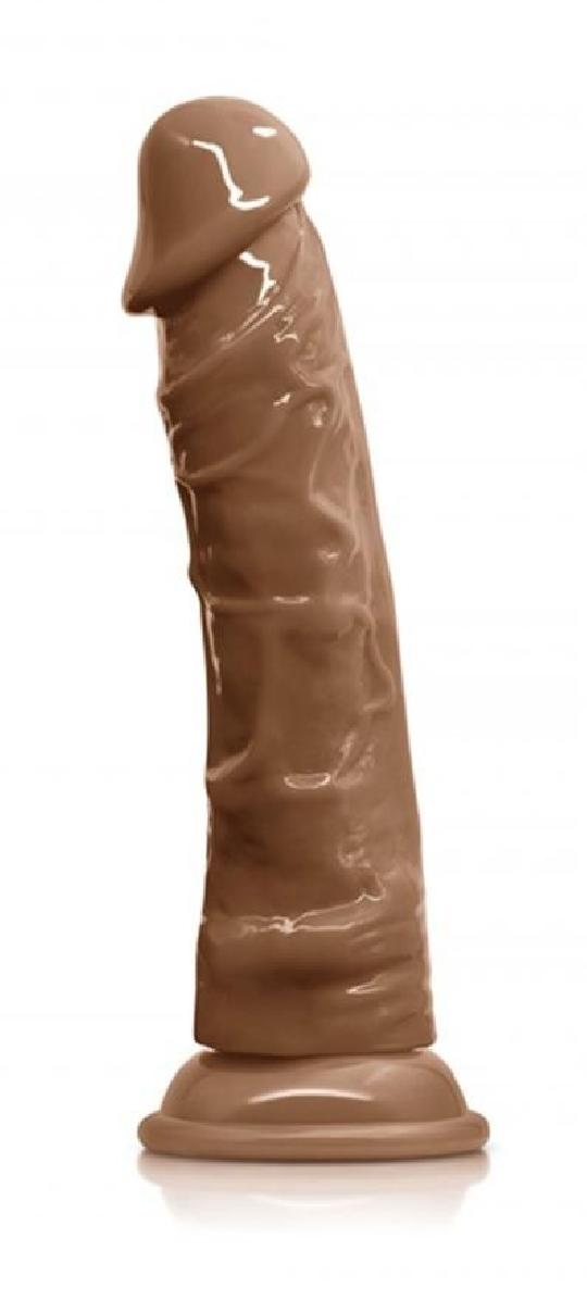 Fallo realistico con ventosa dildo vaginale 7 caramel inch morbido