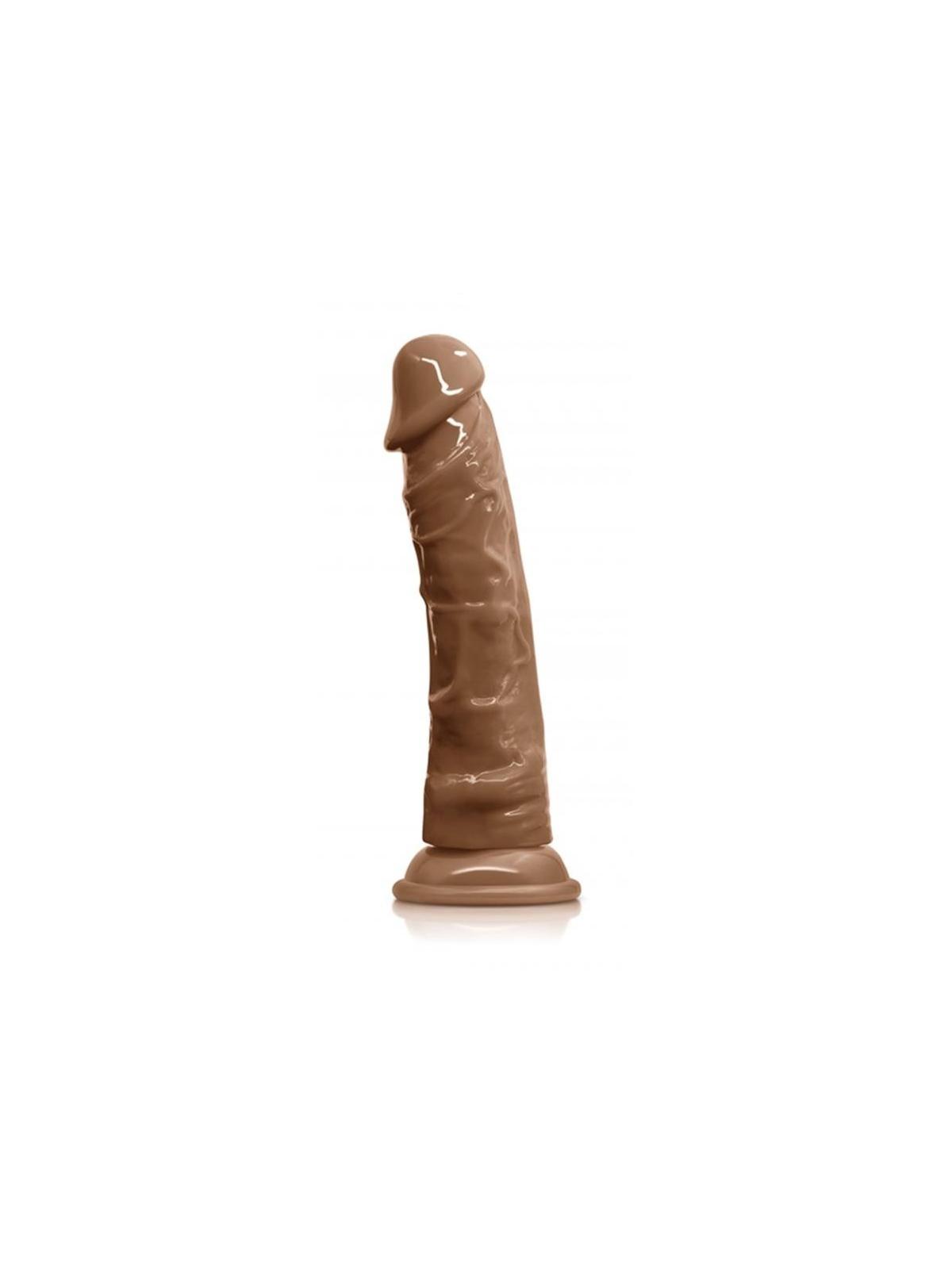 Fallo realistico con ventosa dildo vaginale 7 caramel inch morbido