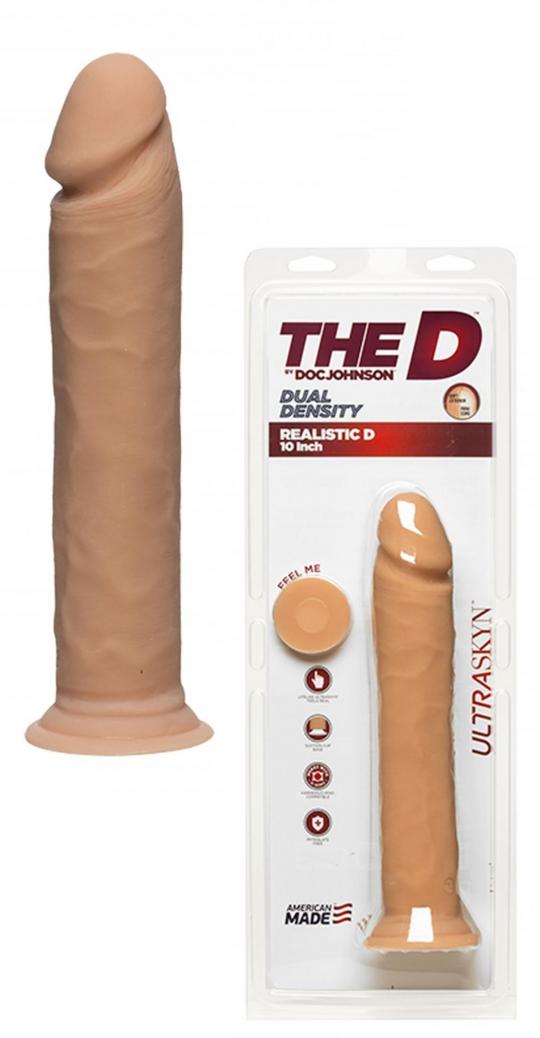 Fallo dildo vaginale realistico con ventosa the D vero pene medium cock 10