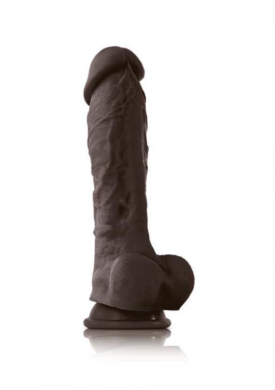 Fallo realistico in silicone con ventosa dildo vaginale anale maxi cock nero sex toys 8 brown