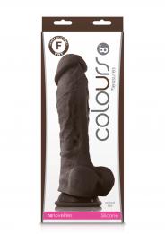 Fallo realistico in silicone con ventosa dildo vaginale anale maxi cock nero sex toys 8 brown