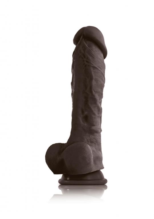 Fallo realistico in silicone con ventosa dildo vaginale anale maxi cock nero sex toys 8 brown