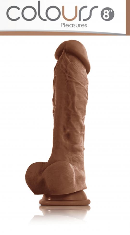 dildo realistico in silicone con ventosa fallo vaginale anale maxi cock nero sex toys 8 caramel