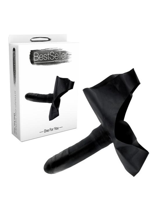 Slip in latex con fallo strap on dildo vaginale anale esterno one for you