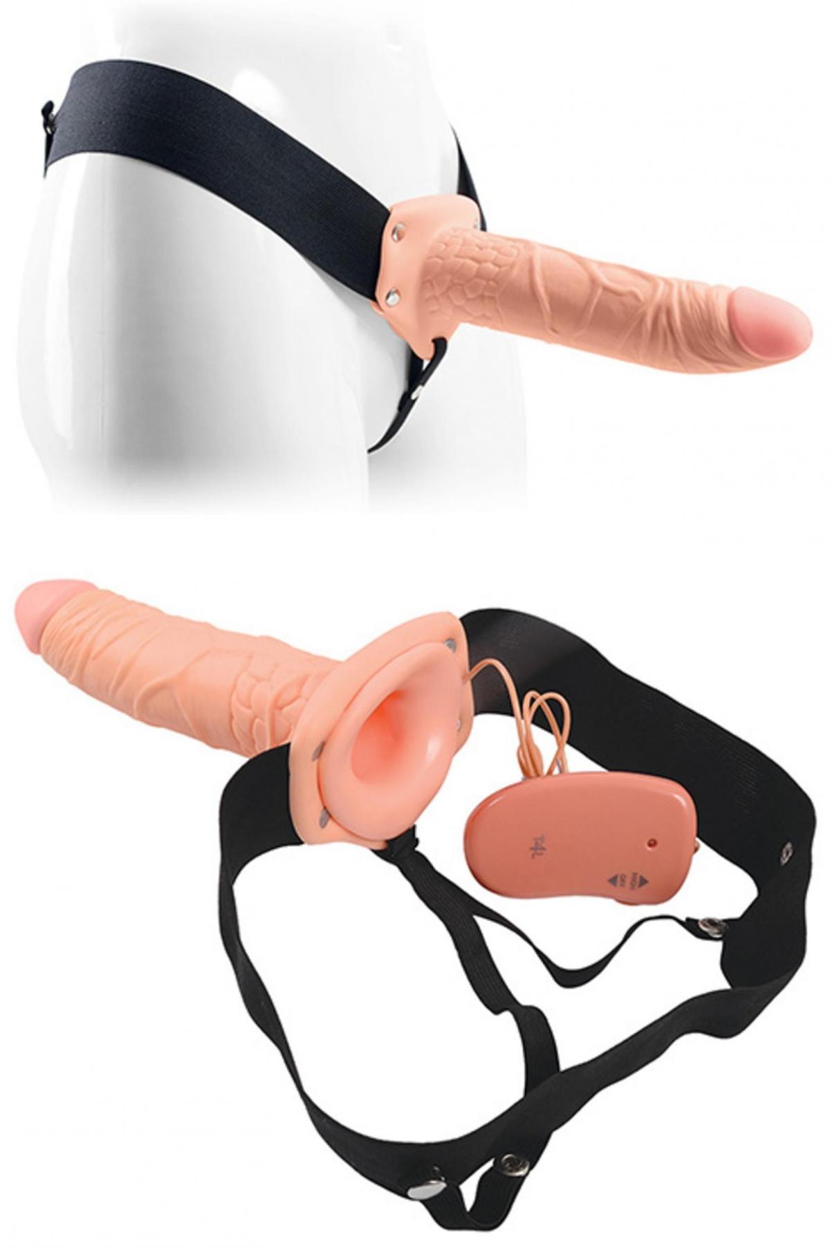 Vibratore Fallo vibrante dildo indossabile strap on cavo Real Rapture 8 Flesh