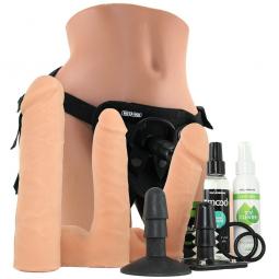 kit fallo indossabile dildo con ventosa strap on vaculock dual density