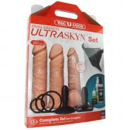 kit fallo indossabile dildo con ventosa strap on vaculock dual density