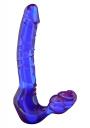 Fallo dildo doppio indossabile per donna senza imbragatura straples purple