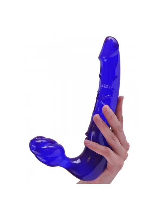 Fallo dildo doppio indossabile per donna senza imbragatura straples purple