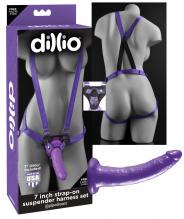 Falo Dildo indossabile vaginale anale  imbragatura strap on dillio harnes purple