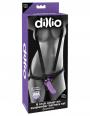 Fallo vaginale indossabile strap on con imbracatura dillio suspender harness kit purple