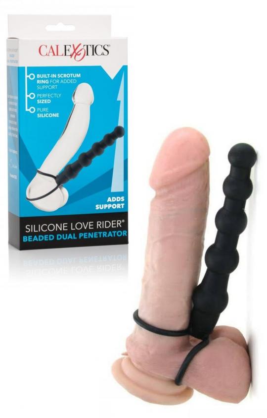 Fallo anale dildo indossabile con anello fallico per uomo nero in silicone