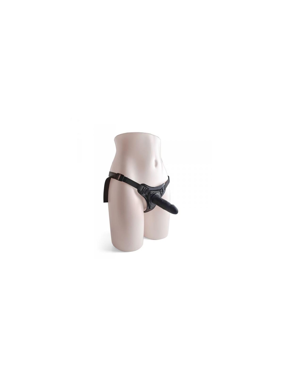 Falo indossabile strap on con dildo realistico vaginale anale in silicone nero