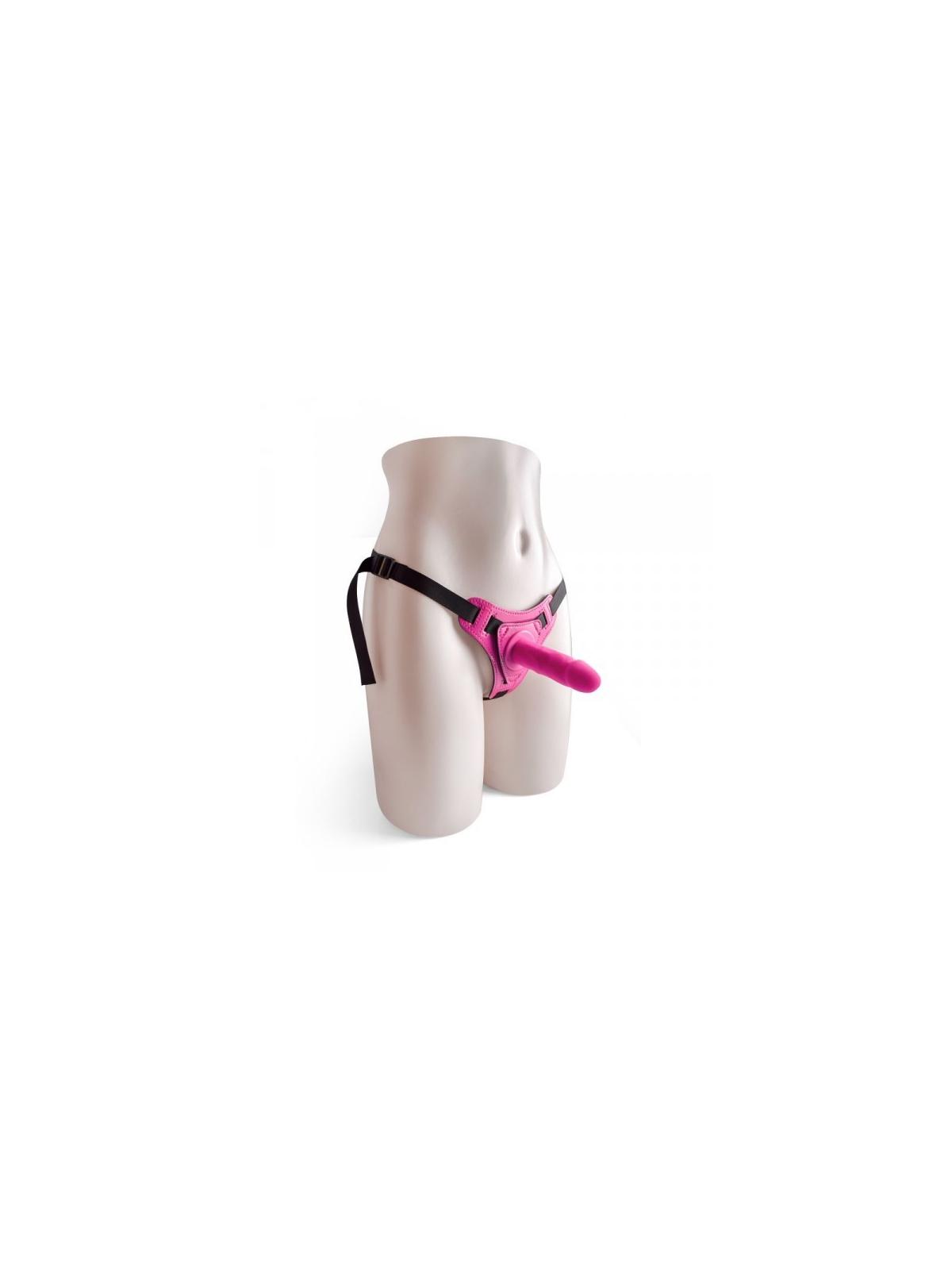 Dildo red strap on indossabile realistico fallo anale vaginale con cintura pink