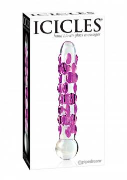 fallo in vetro vaginale anale glass dildo icicles no 7 sex toys massaggiatore stimolatore