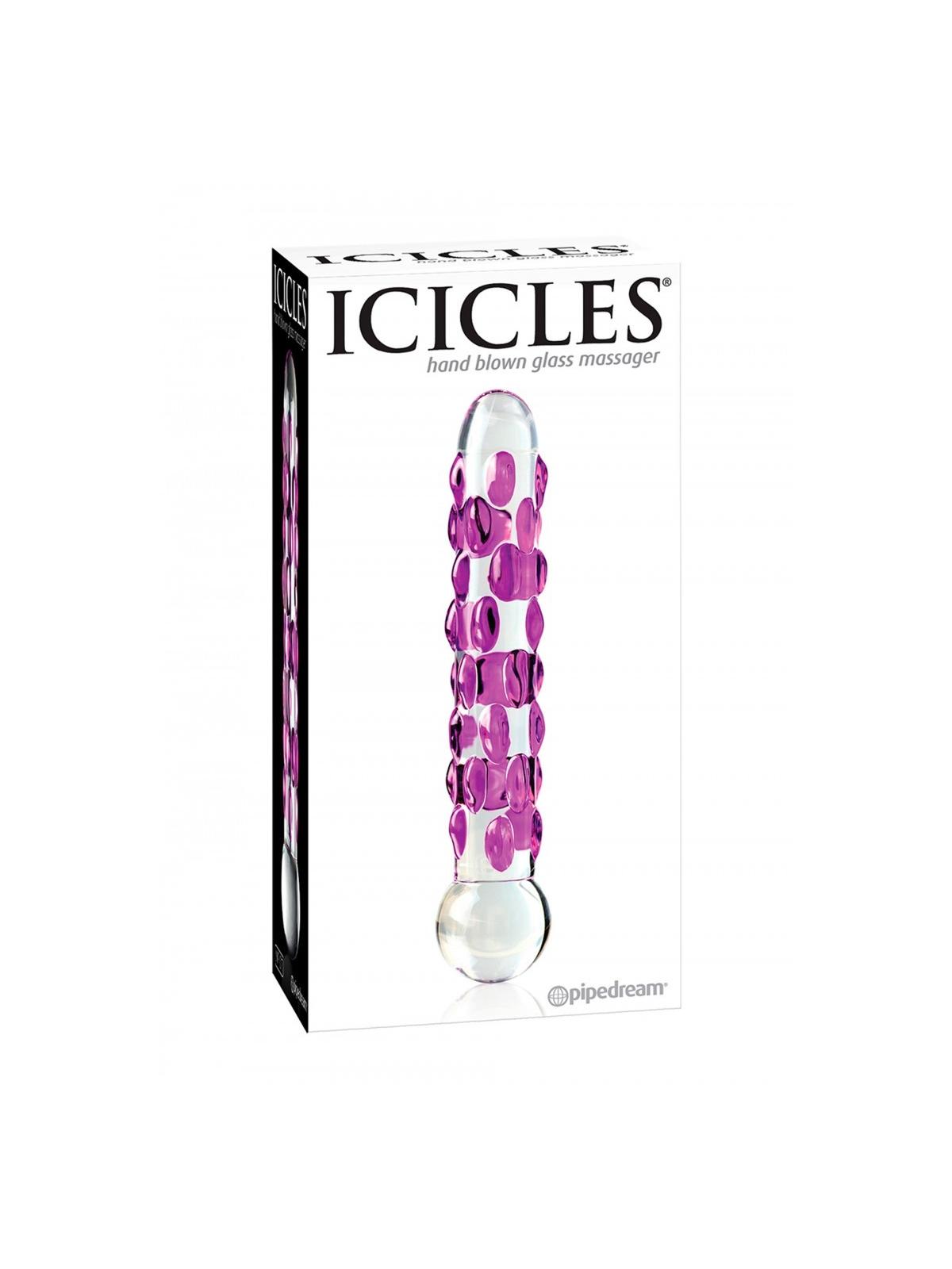 fallo in vetro vaginale anale glass dildo icicles no 7 sex toys massaggiatore stimolatore