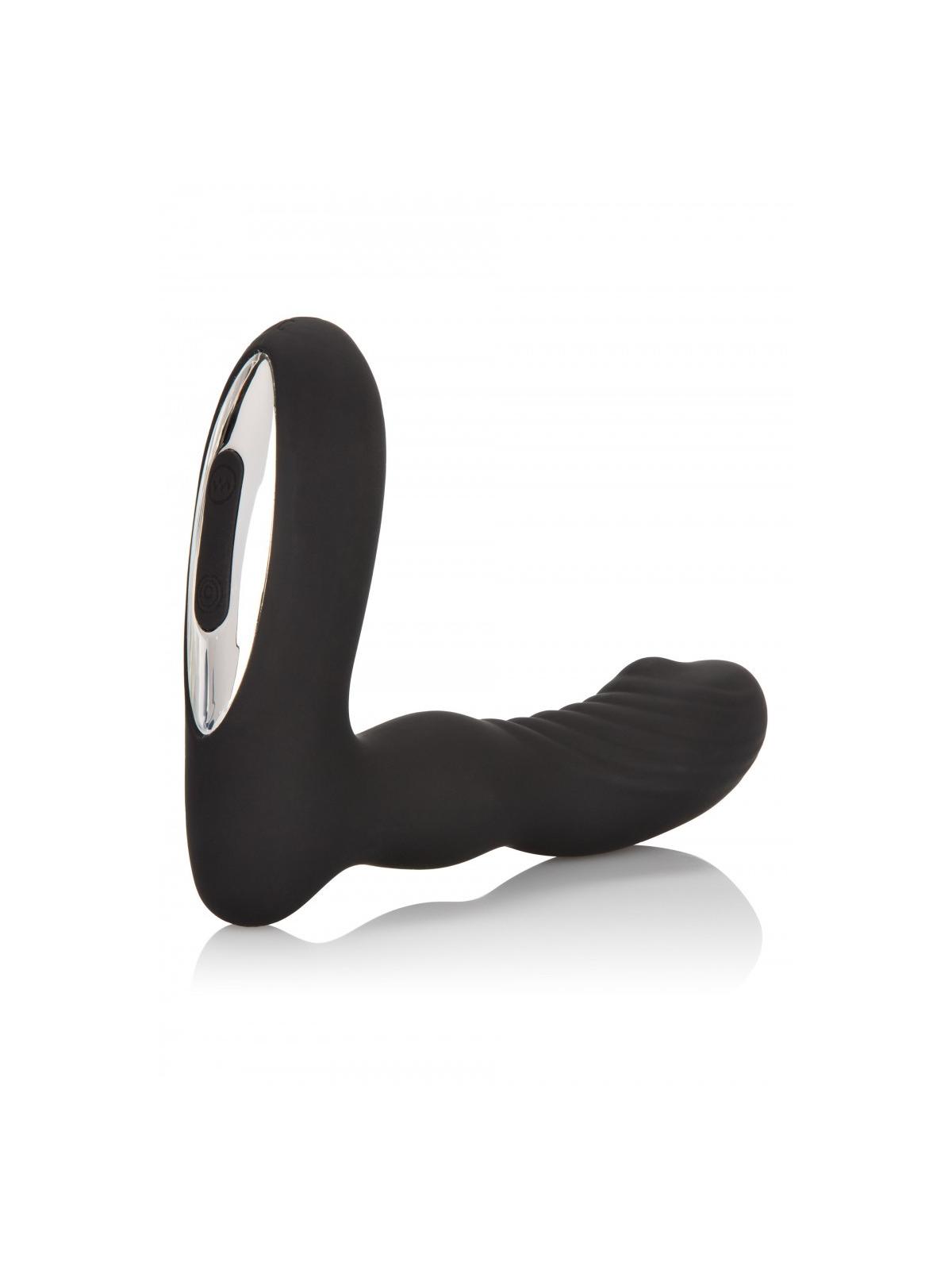 Vibratore anale rotante dildo anal plug ricaricabile nero in silicone