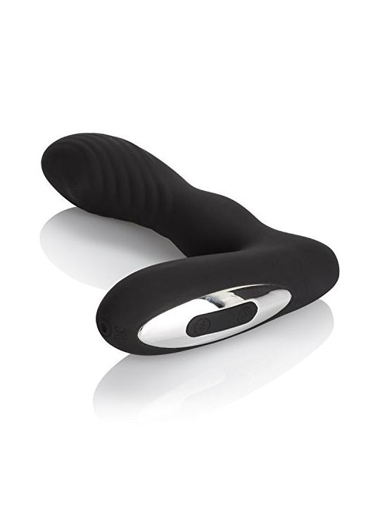 Vibratore anale rotante dildo anal plug ricaricabile nero in silicone